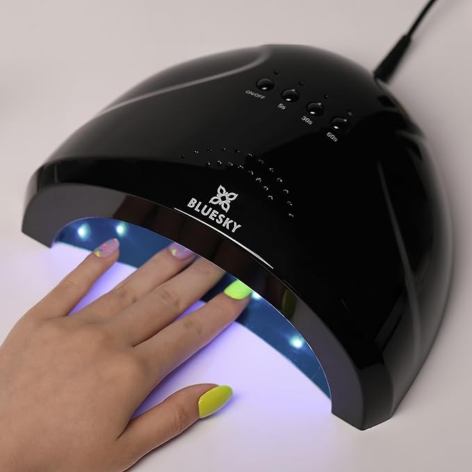 Bluesky Professional LED and UV Light Nail Lamp for Gel Polish Curing 24W Professional Nail Dryer with 2 Timers Auto Sensor UK Plug Black - Image 3