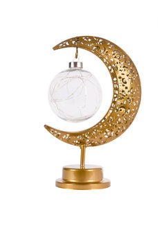 Hilalful Golden Table Lamp Ball Suitable for Living Room, Bedroom and Outdoor Perfect Festive Gift for Home Decoration in Ramadan, Eid, Birthdays, Weddings, Housewarming  - Image 2