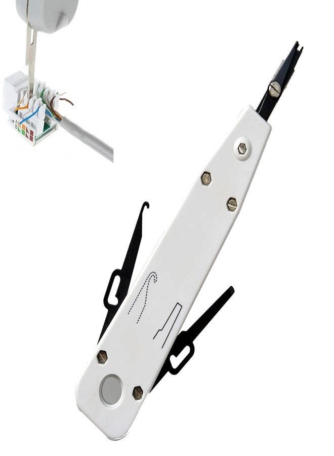 XIKKART Punch Tool Crimping tool Krone Tool Impact Punchdown Tool IO insertion Tool Ratchet Type for 110 krone type Amp Modules Telephone Krone Tool Kronning Telephone Wire Junction Box (Pack OF 1) - Image 1