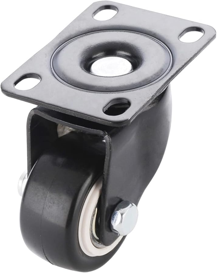 Heavy Duty 360 Swivel Caster Wheel 50kg Capacity 1.5 Inch Screw Plate No Brake - Image 4