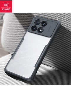 XUNDD Xiaomi POCO X6 Pro Case, Transparent Acrylic Back Panel + Black TPU Soft Frame Cover, Military Grade SGS Dropproof Certification Case, Super Anti-Fall Back Cover for Xiaomi POCO X6 Pro 5G, Clear/Black  - Image 5