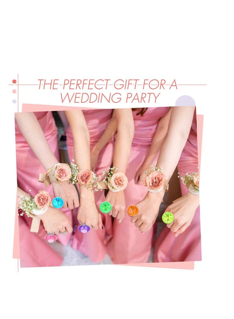 SOLARAE Plastic Diamond Ring, 100 Pcs Assorted Colors Glitter Jewel Rings, Fake Rings Small Toy Pack for Prizes, Birthday Decorations, Carnival Prizes, Treasure Chest Toys, Favors for Kids - Image 5