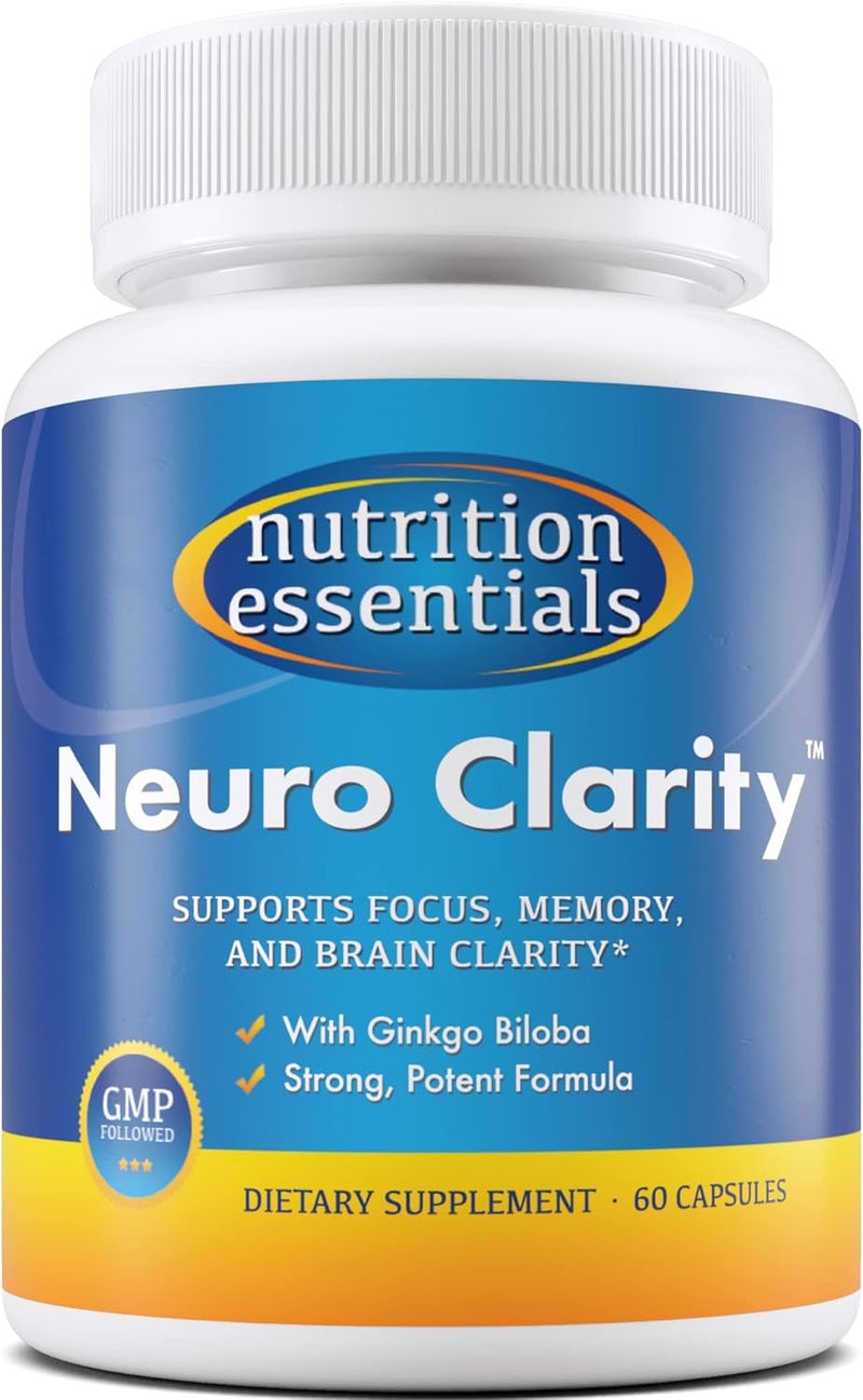Nutrition Essentials Nootropic Brain Support Supplement  CaffeineFree Capsules That Support The Brain  Brain Support Pills with St Johns Wort and Ginkgo Biloba - Image 1