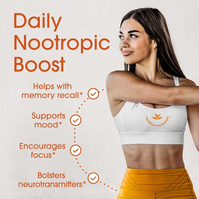 Nutrition Essentials Nootropic Brain Support Supplement  CaffeineFree Capsules That Support The Brain  Brain Support Pills with St Johns Wort and Ginkgo Biloba - Image 5