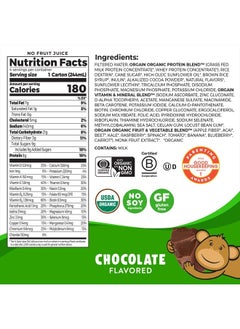 Orgain Organic Kids Nutritional Protein Shake, Chocolate, Healthy Kids Snacks, 8g Dairy Protein, 3g Fiber, 22 Vitamins & Minerals, No Soy Ingredients, Gluten Free, Non-GMO, 8.25 Fl Oz (Pack of 12)  - Image 2