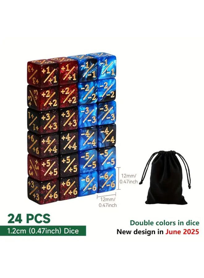 24 قطعة من النرد الأحمر والأصفر مقاس 12 مم D6 مع عداد 1 1 لألعاب ماجيك ذا غاذرين وتي سي جي وألعاب تقمص الأدوار - Image 3