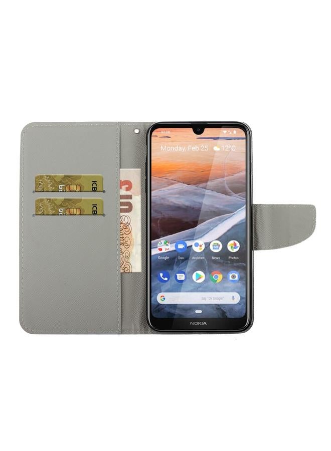 اس-توب جراب لهاتف Nokia 2.2، جراب جلدي من البولي يوريثان قابل للطي أفقيًا برسومات ملونة ثلاثية الأبعاد مع حامل وفتحات للبطاقات ومحفظة - Image 4