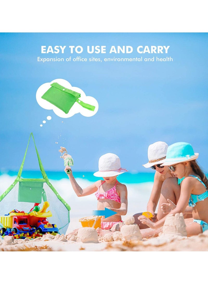 SYOSI حقيبة شاطئية كبيرة جداً من الشبك لحمل الألعاب والبقالة والتسوق والنزهات والعطلات وشبكة الرمل للأطفال - Image 5