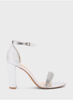 Ginger Block Heel Sandal With Embellished Strap  - Image 1