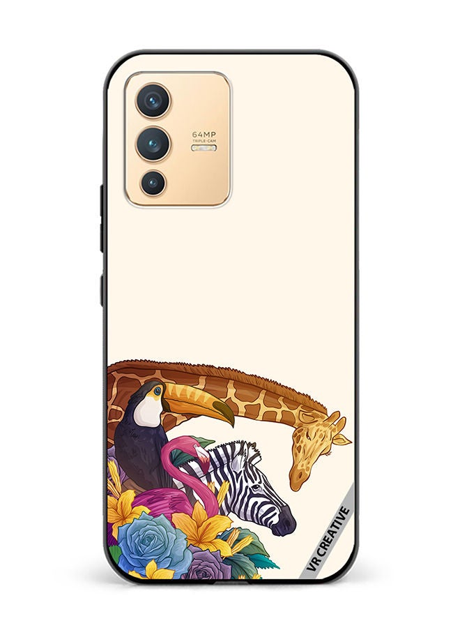 VR CREATIVE Protective Case Cover For Vivo V23 5G Wild Animals Design Multicolour - Image 1