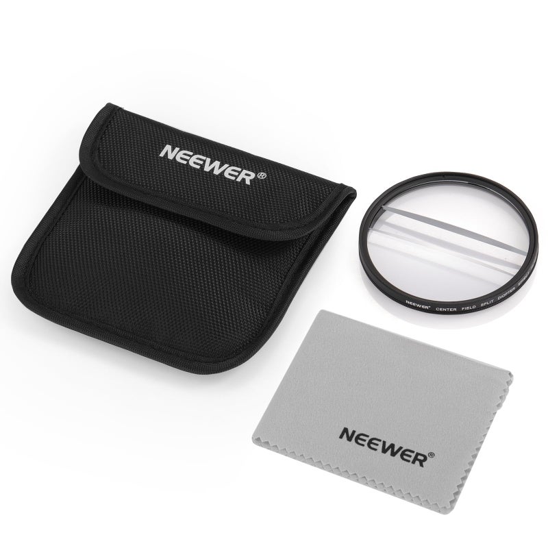 NEEWER 82mm Center Field Split Diopter Effect Filter, Camera Linear Prism K9 Optical Glass Filter with Aluminium Frame, Blurred Refraction Foreground Repeated Color Effect Camera Lens Accessories - Image 4