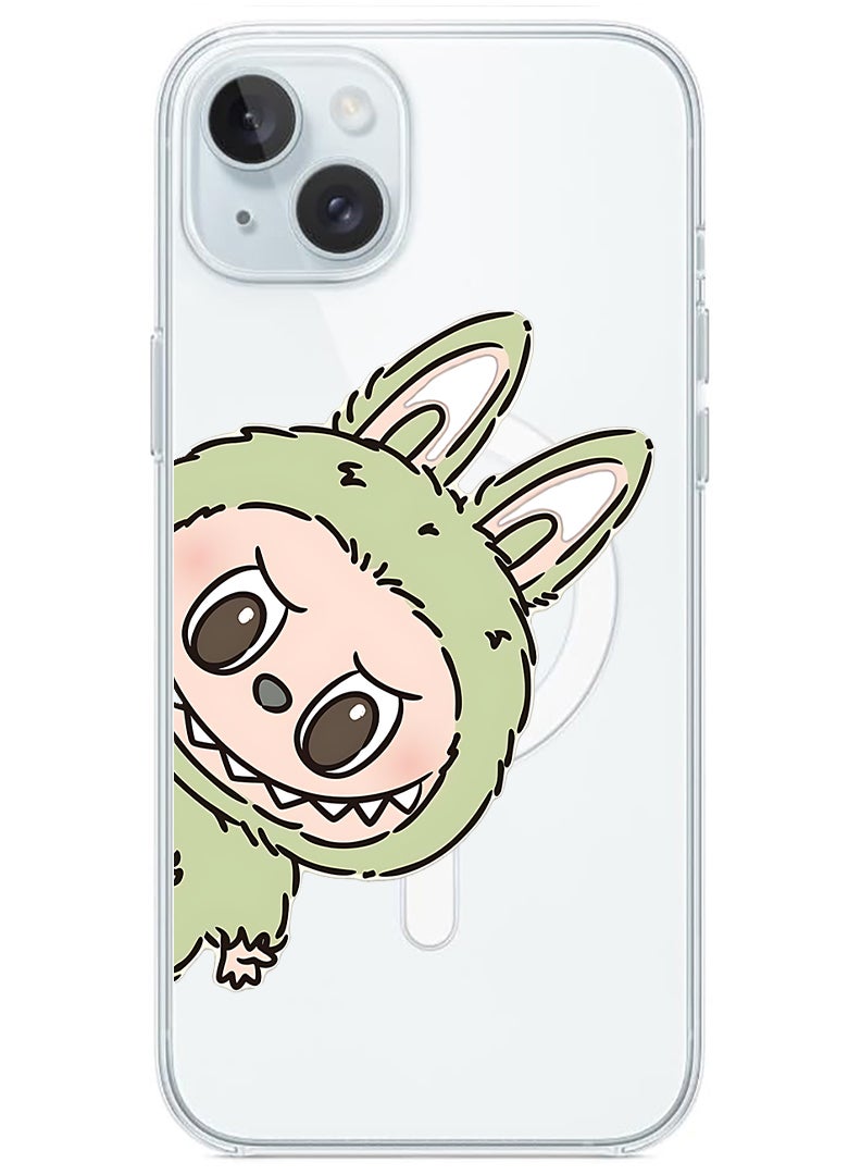 Theodor Magnetic Case for Apple iPhone 15 Compatible with MagSafe Wireless Charging, Shockproof Phone Bumper Cover Labubu (4) - Image 1