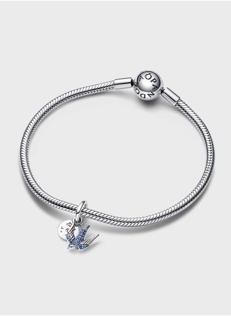PANDORA Swallow Sterling Double Dangle Charm  - Image 3