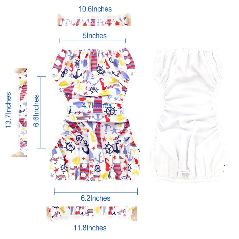 Langsprit 3 Pack Swim Diaper for Baby & Toddle,Reuseable Washable Diaper Swim for Swimming Lesson & Baby Shower Gifts - Image 3