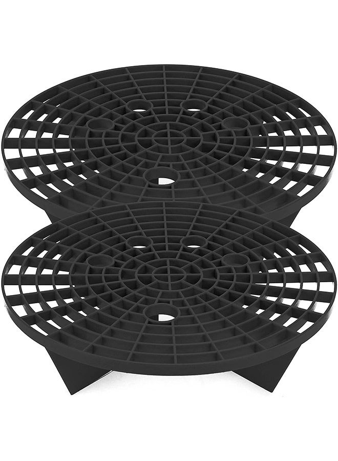 Peachjoy Automotive Bucket Insert Grit Traps for Car Cleaning Wash and Detail Kits, Helps Remove Dirt and Debris from Microfiber, Mitts, Cloths, and Sponges, 2 Pack, Black - Image 1