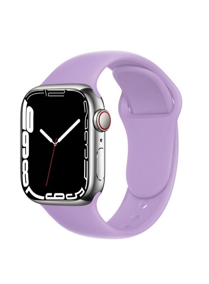 Apple Watch Band 45mm 44mm 42mm Soft Silicone Sport Band Replacement Wrist Strap Compatible for iWatch Apple Watch Series 7/SE/6/5/4/3/2/1 (45mm/44mm/42mm) - Image 1