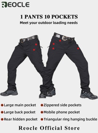 Men's Tactical Pants Lightweight Performance Pants with Multi Cargo Pockets Anti-rip Waterproof Military Combat Cargo Work Hiking Pants - view 4