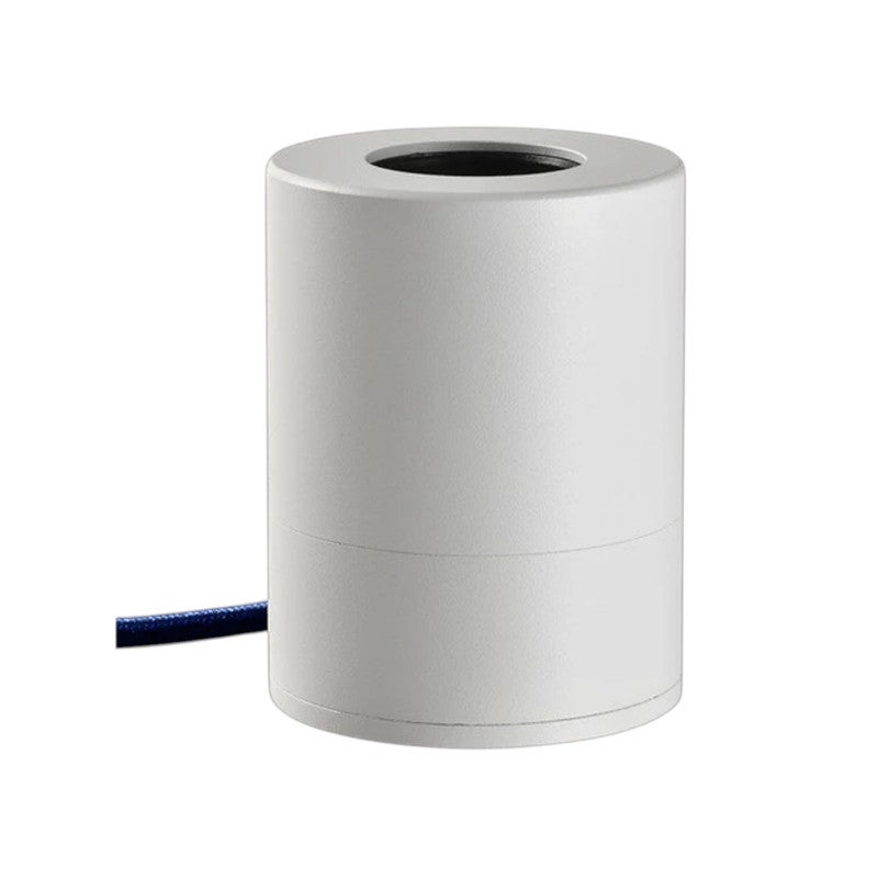 قاعدة مصباح طاولة POP – أبيض مع كابل أزرق – قطر 7 × ارتفاع 11 سم