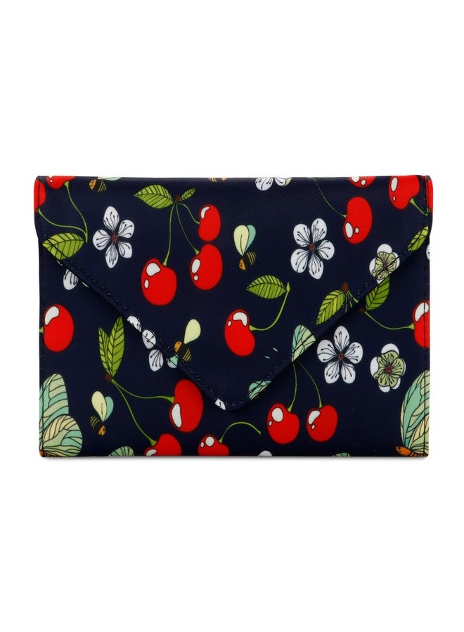 HAWEE Slim Card Wallet for Women - Water Resistant Envelope Style Multi-card Holder, Ultra Thin, Cherry - Image 1