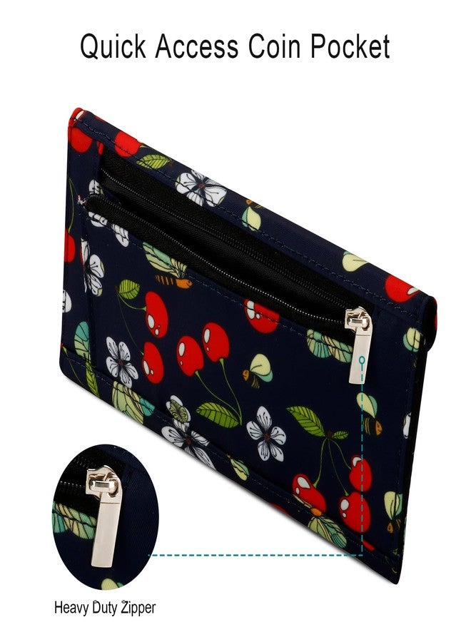 HAWEE Slim Card Wallet for Women - Water Resistant Envelope Style Multi-card Holder, Ultra Thin, Cherry - Image 5