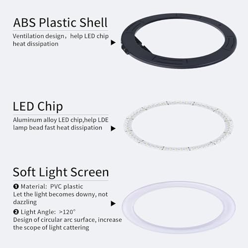 Dyazo 12 Inch Ring Light | Studio Light | Vloggers | Instagram Reels | You Tubers| Photography with 3 Colour Modes & Dimmer Function - Image 2