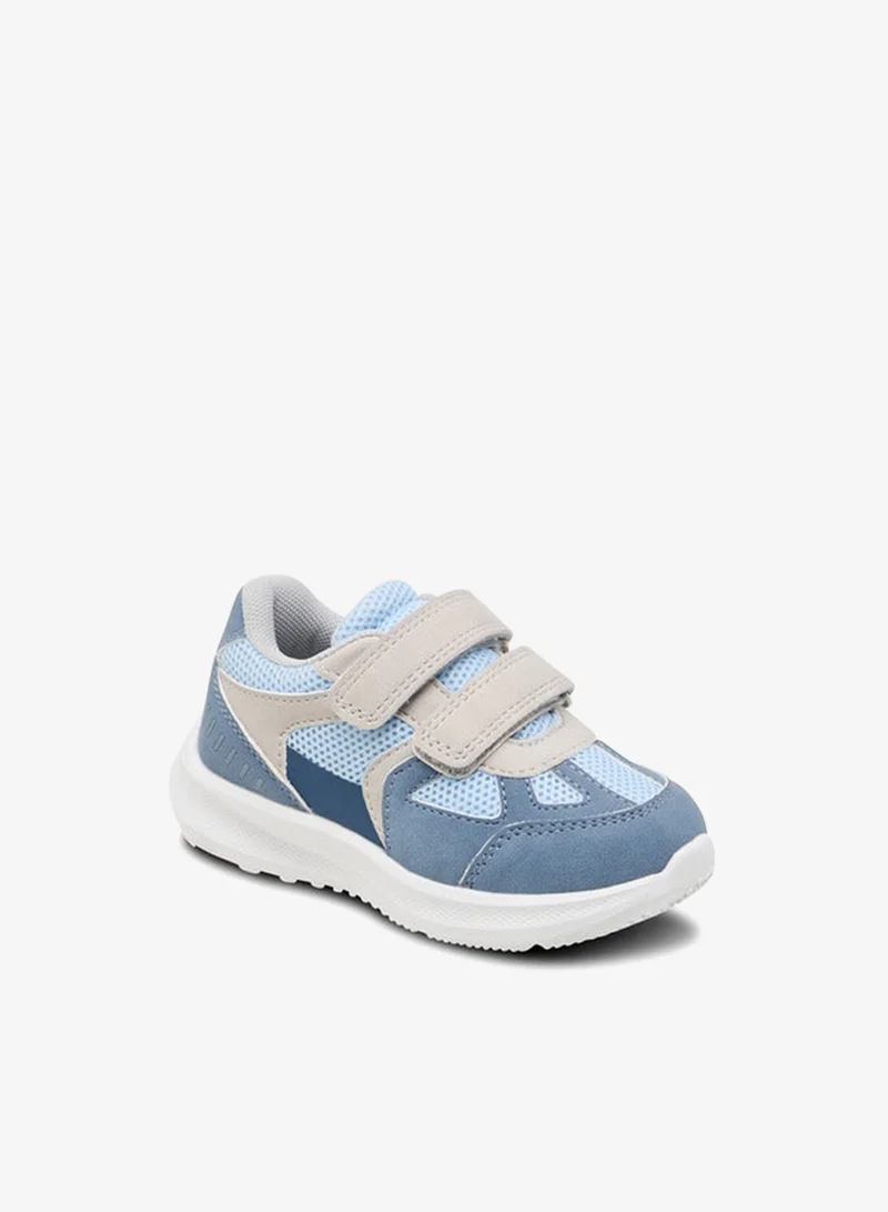 Barefeet Boys Panelled Sneakers with Hook and Loop Closure