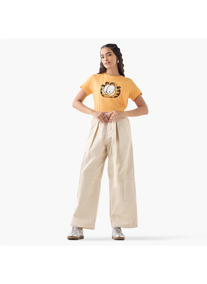 اس بي كاركترز Garfield Embroidered T-shirt