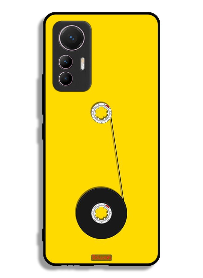 Tolwak Xiaomi 12 Lite Protective Case Cover Cassette Wheel Art - Image 2