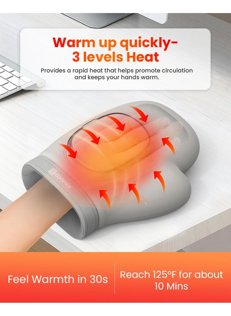 COMFIER Cordless Hand Massager for Arthritis and Carpal Tunnel,2025 Updated Hand Massager with Heat and Compression,Wrist Massager,Bigger Electric Hand Massage - Image 3