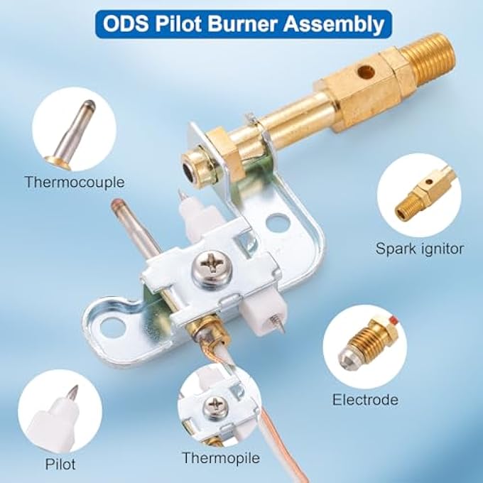 120630-01 PILOT ODS ASSEMBLY, LP PILOT BURNER THERMOCOUPLE REPLACEMENT FOR VENT FREE HEATER, 120630-02 ODS PILOT BURNER ASSEMBLY FOR DESA, GLO- WARM FIREPLACES (LP) - Image 2