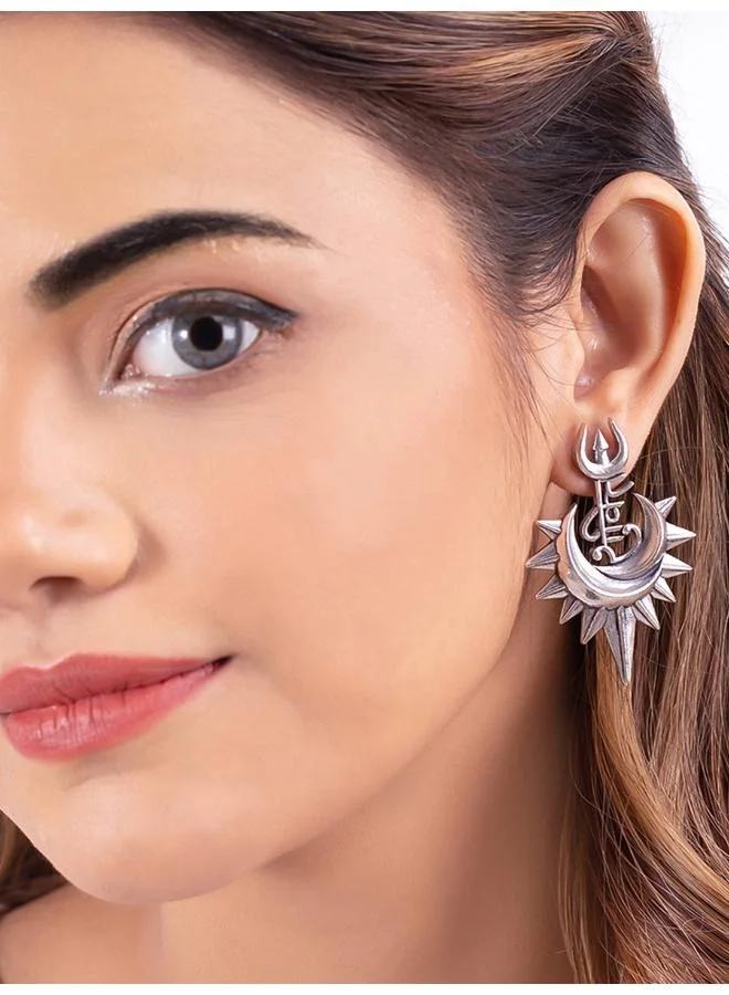 فويلا Aham Brahmasmi Shakti and Trishul Earrings