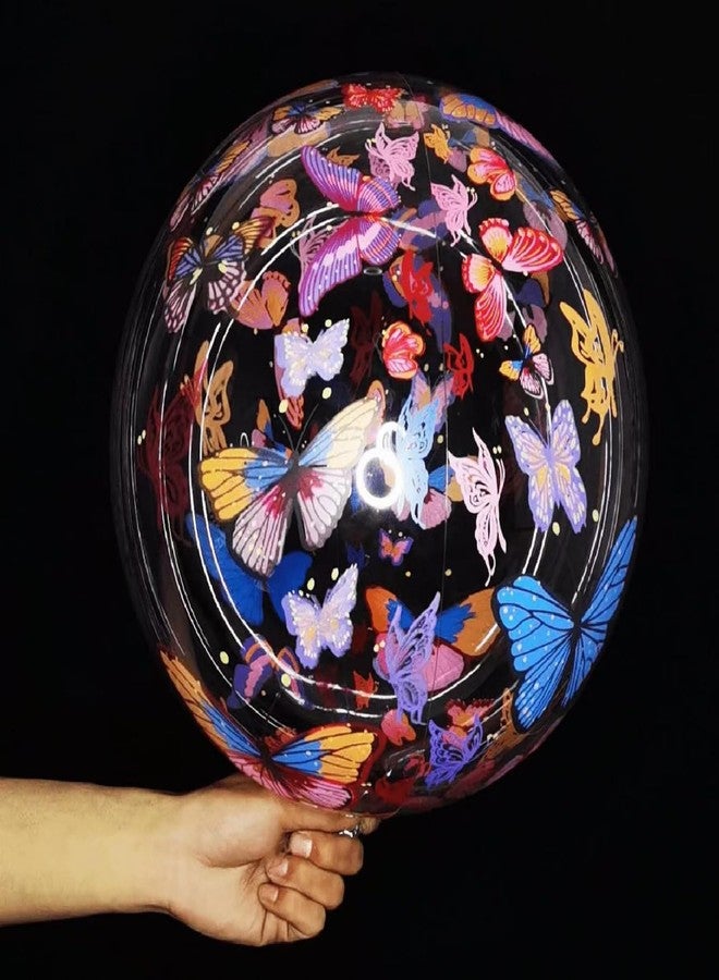 UZER Bobo Balloons Butterfly Printed,Helium Style Transparent Bubble Clear Balloons,Gifts for Christmas,Wedding,Birthday Party Decorations (Butterfly, 24 inch) - Image 2