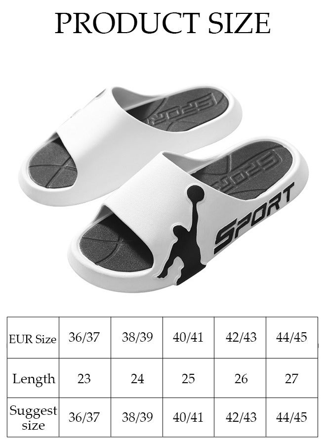 Men's Slipper Thick Sole Non-Slip Bath Slippers Open Toe Shower Slippers House Bedroom Slippers Flat Slipper for Spa Bath Pool Gym House Sandals for Indoor & Outdoor  - Image 2