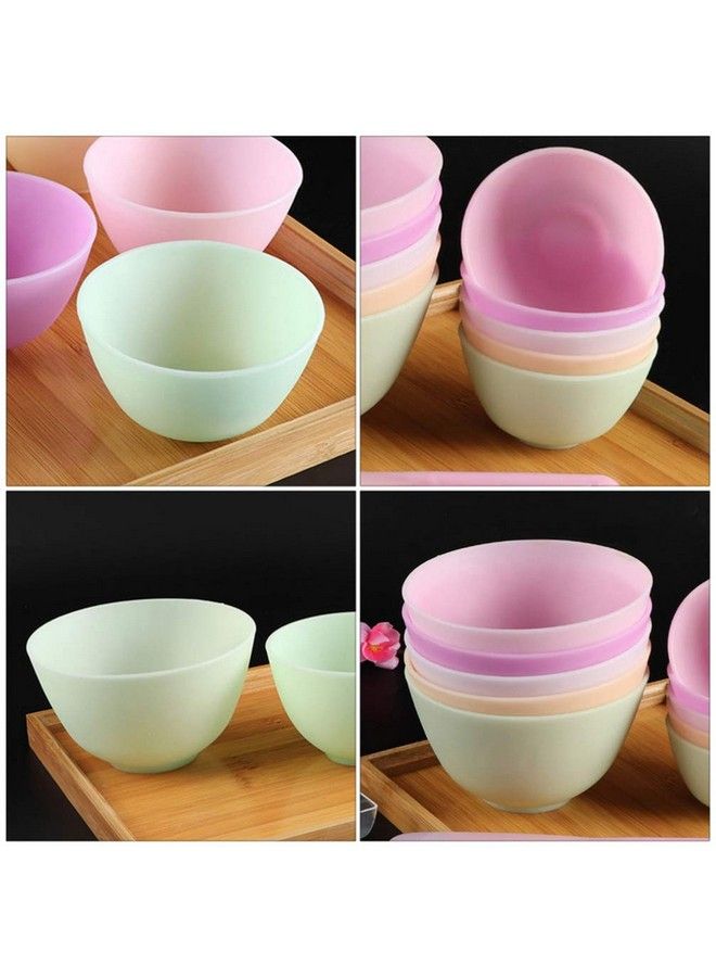 Healifty 3Pcs Diy Face Mixing Bowl Facial Mud Bowl Silicone Facemask Bowl Cosmetic Beauty Tool For Home Salon Spa Face Skin Applicator Bowl (Green) - Image 3