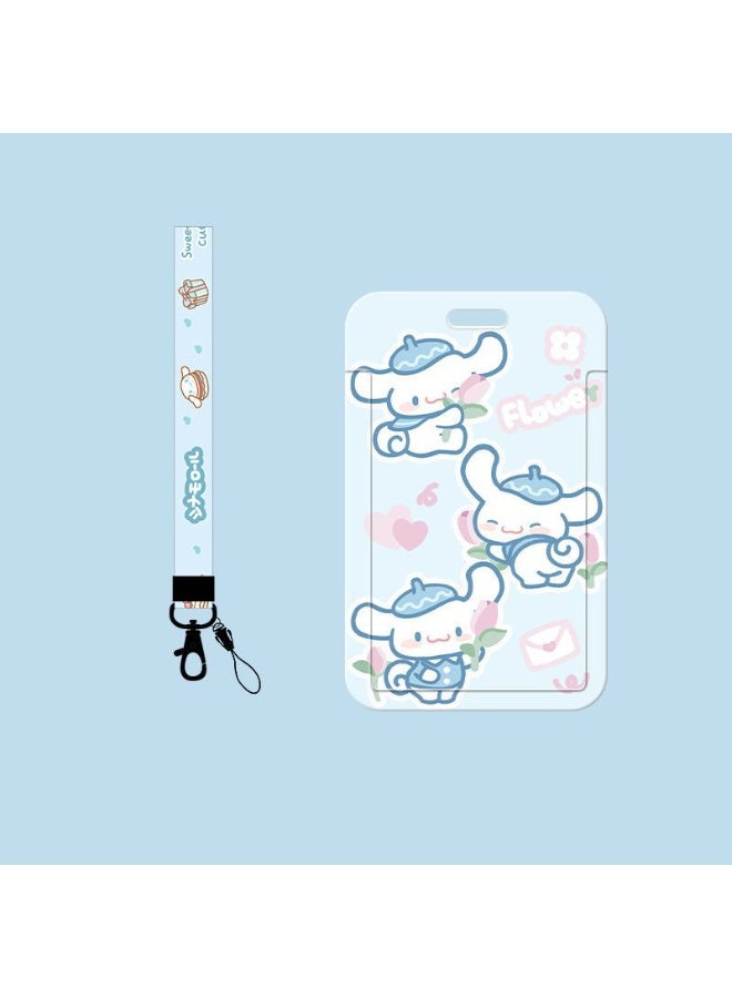 NIBEMINENT 1 - Piece Yugui Dog Kpop Photo Card Holder Pendant Key Chain ID Badge Holder ID Card Holder Photo Card Protector for School ID Office ID Access Card for Women Girls - Image 1