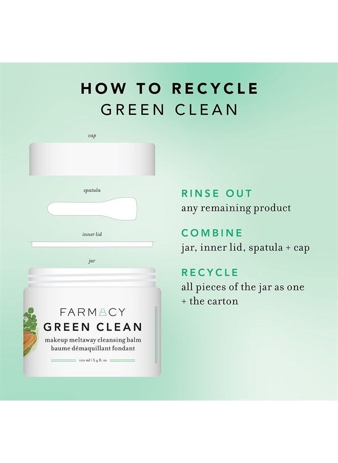 FARMACY - Natural Makeup Remover - Green Clean Makeup Meltaway Cleansing Balm Cosmetic - 12ml Sample Size - Image 1