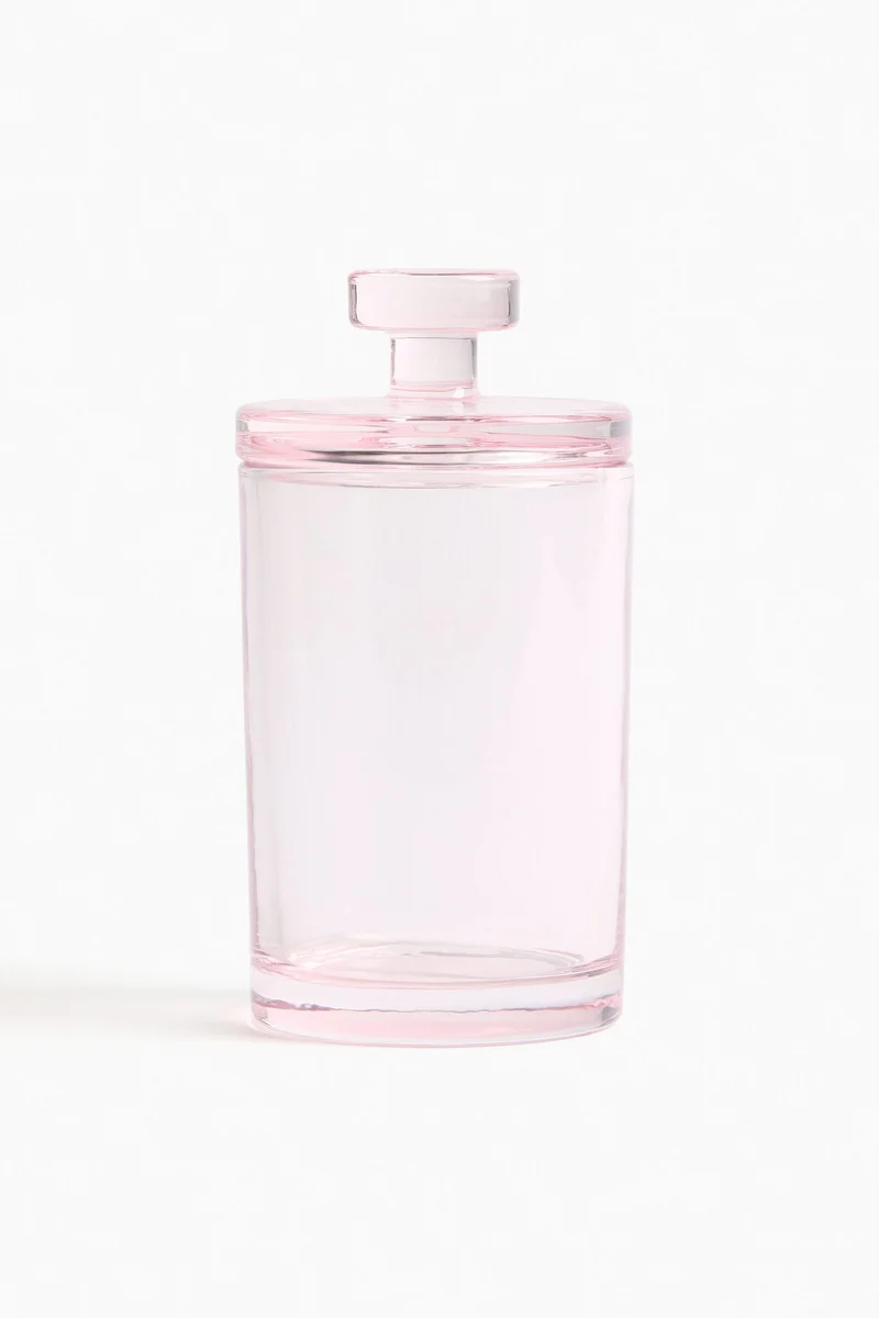 اتش اند ام وعاء زجاجي رفيع بغطاء