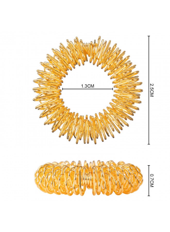 Blulu 30 Pieces Acupressure Rings Spiky Sensory Rings for Fingers Stress Relief Fidget Sensory Massager for Teens Adults  - Image 1