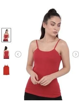 Tutku Passion Thin Strap Red Tank Top 10 Su