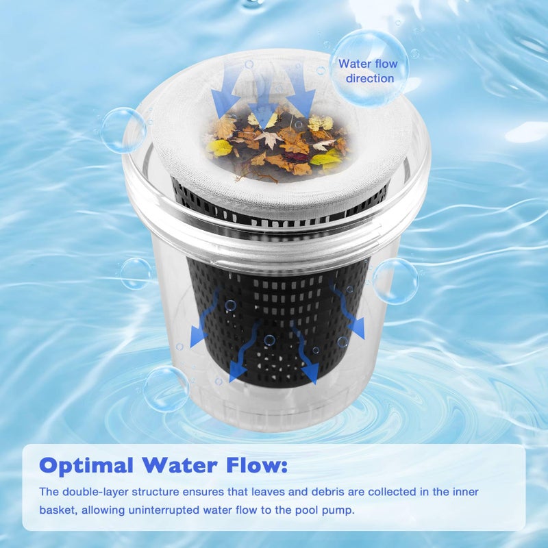 ATRACYPART Inline Pool Leaf Canister Compatible with Hayward W560 PoolVac Navigator Standard, Leaf Catcher Filter with Strainer Basket and 5 Skimmer Socks - Image 5