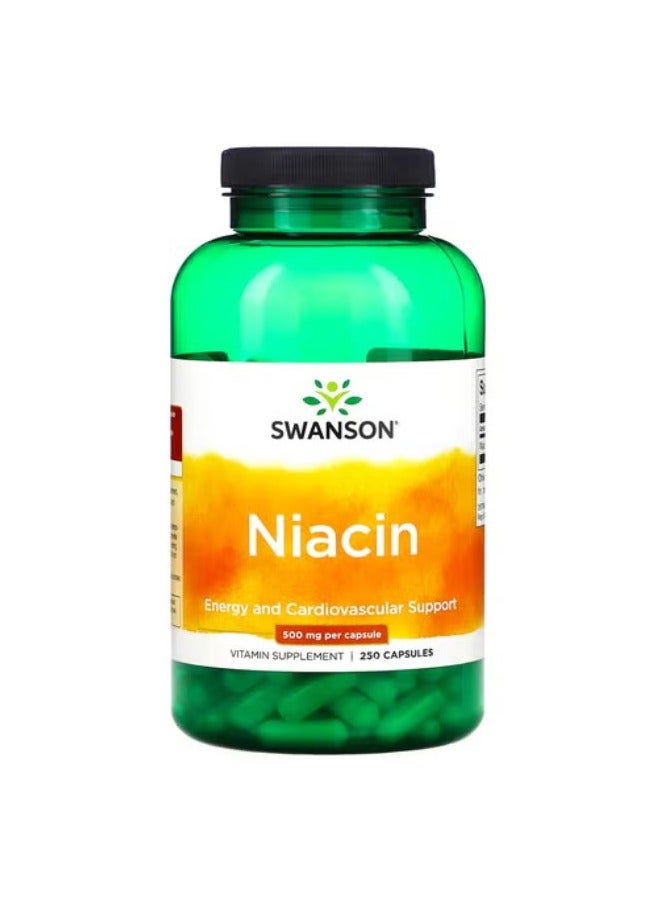 Niacin 500 mg 250 Capsules