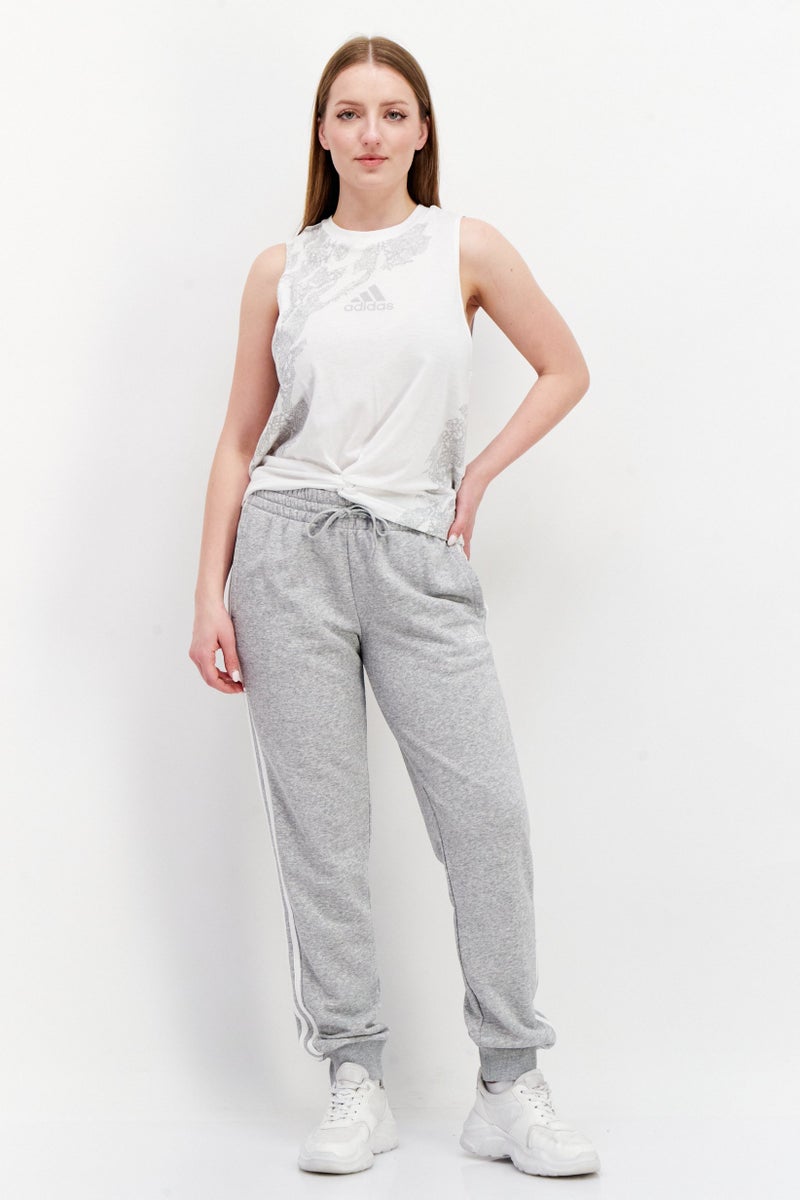 Adidas Women Sportswear Fit Brand Logo Training Sweatpants, Grey - Image 4