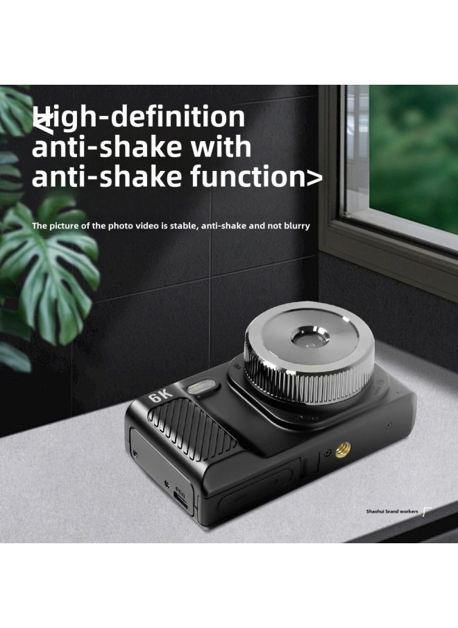 Generic - 6800w Pixel Digital Camera Student Party HD Entry Level Portable Camera Retro CCD-Body Color:6800w Pixel Crystal Silver -package 1 - Image 1