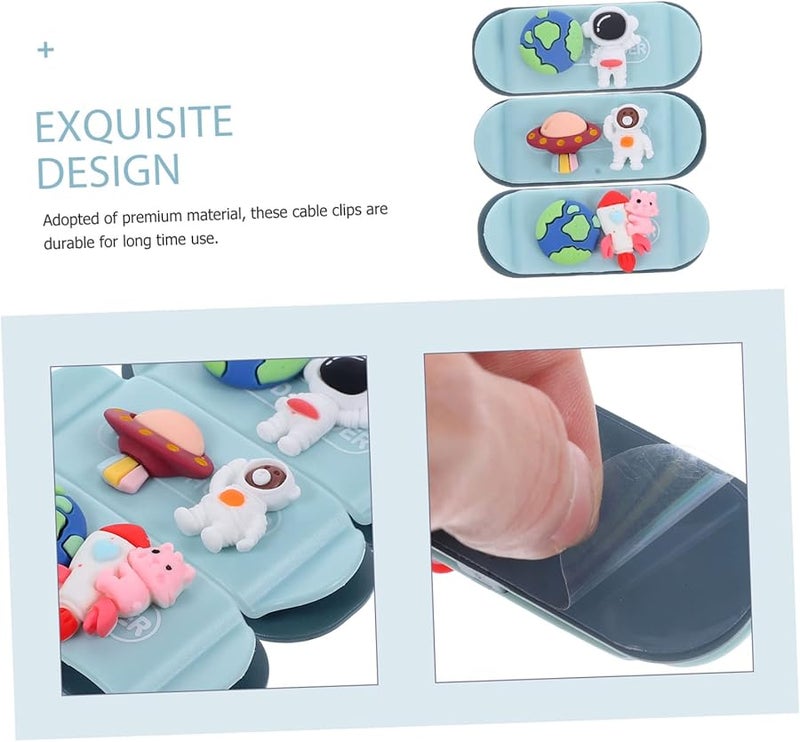 3Pcs Cartoon Cable Clips Organizer Durable Wire Holders for Wall Car Office Management - Image 5