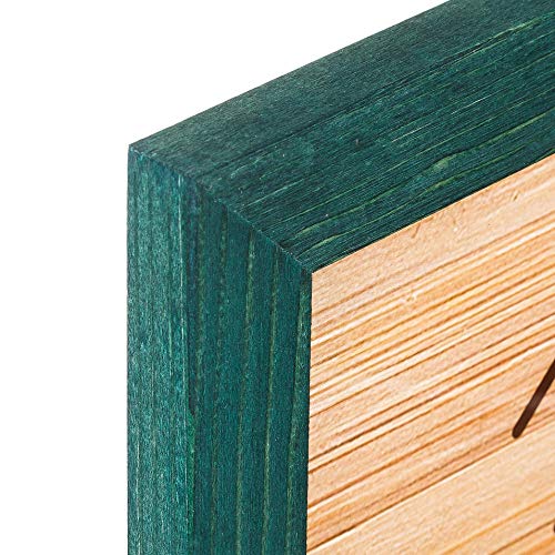 Woodside Rustic Wooden Square Picture Frames 8x8 - Set of 2 - 100% Natural Solid Eco Wood with Real Glass for Wall Mounting and Tabletop Photo Frame - Green - Image 4