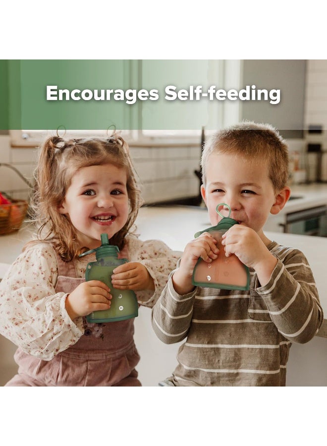 haakaa Yummy Pouch Reusable Baby Food Pouch, 4oz, 2 Pack - Image 3