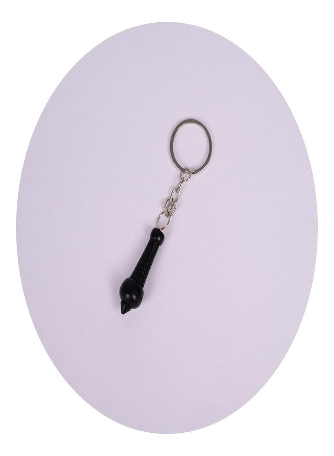 WoCra® Karungali Keychain Hanuman Gada | 100% Natural Hanuman Mace Karungali Keychain |Original Black Ebony Wood Karungali Gada Keychain for Cycle Bike and Car |1 Piece - Image 4