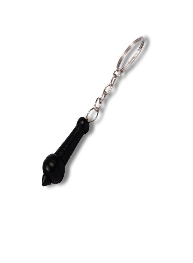 WoCra® Karungali Keychain Hanuman Gada | 100% Natural Hanuman Mace Karungali Keychain |Original Black Ebony Wood Karungali Gada Keychain for Cycle Bike and Car |1 Piece - Image 1