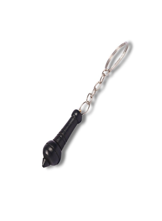 WoCra® Karungali Keychain Hanuman Gada | 100% Natural Hanuman Mace Karungali Keychain |Original Black Ebony Wood Karungali Gada Keychain for Cycle Bike and Car |1 Piece - Image 5