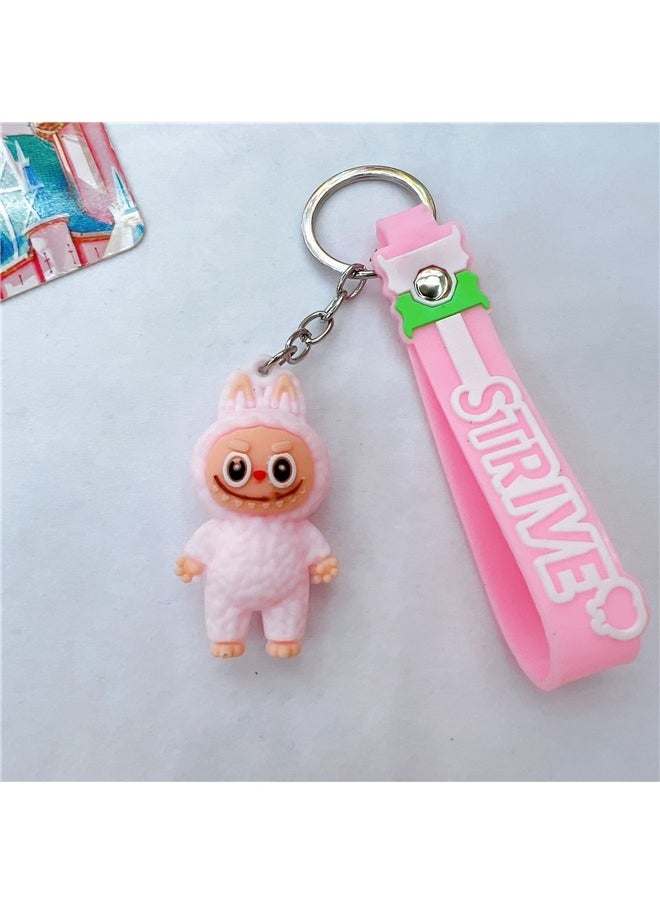 yongsheng Cartoon Silicone Keychain Accessory Pink，Cartoon Keychain Accessory Decor,Cute Keychains,Keychain Decoration backpacks Bag Pendant,Key Purse Handbag Charms for Women  - Image 4